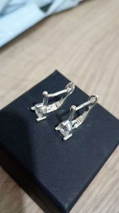 Cercei argint S925 cu piatră zirconiu