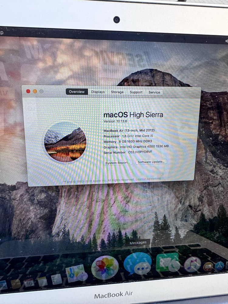 Macbook Air mid 2012 13” inch i5
