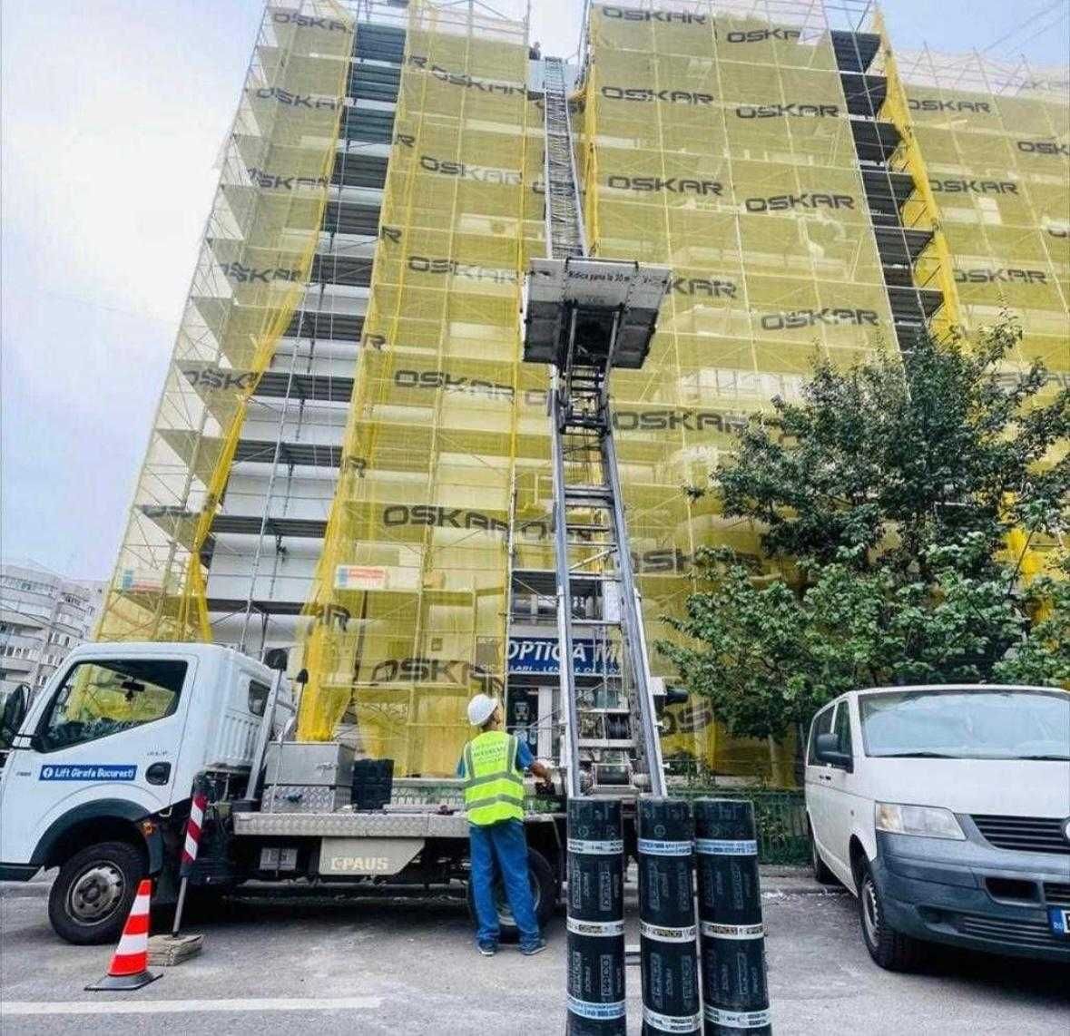 Lift exterior de inchiriat cu manipulatori   mobila, constructi
