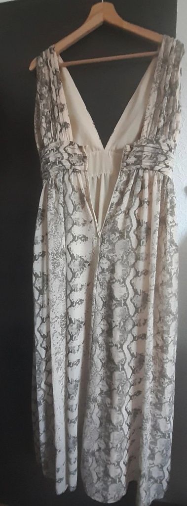 Rochie lunga animal print, voal de zi sau de seara