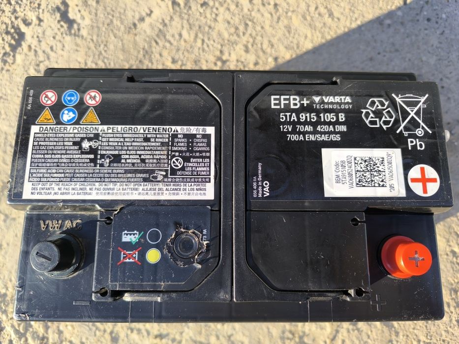 Varta 70 Ah Start Stop EFB + Made in Germany