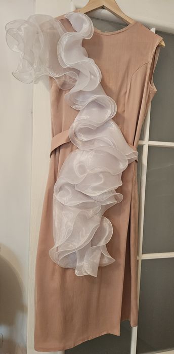 Rochie ocazie, casual roz pudra