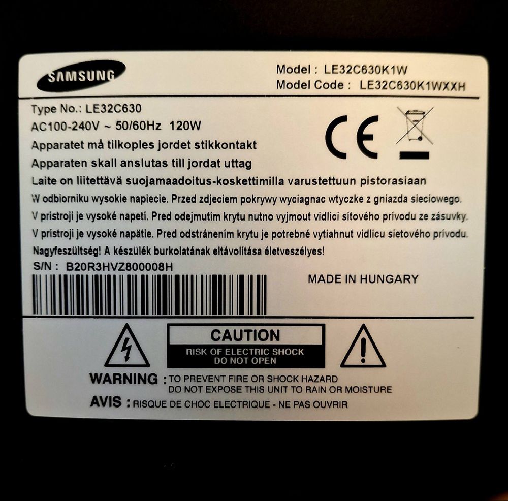 Продавам телевизор Samsung 32” LE32C630K1W