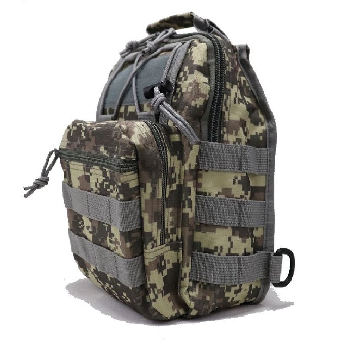 Geantă/Borsetă de piept/spate Army Molle Camuflaj. Buzunare ascunse.