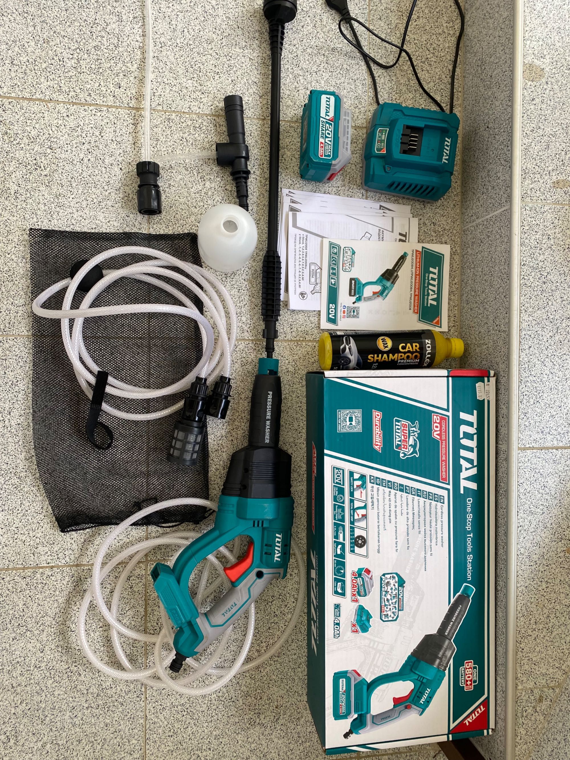 Акумулаторна водоструйка TOTAL, 20 V, 24.8 Bar на Части
