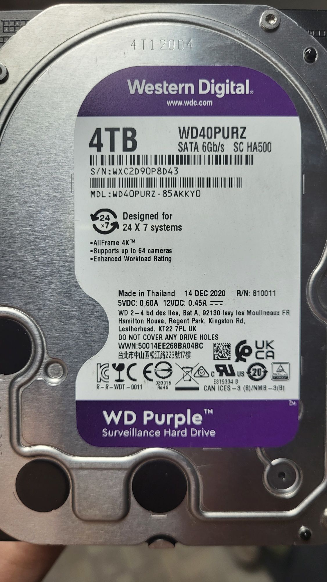 Жёсткий диск WD на 4TB