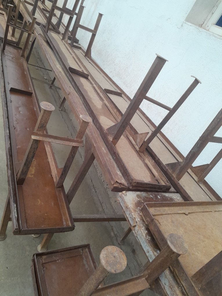 Temir stol stul 14 komplekt.    14 stol 28 stul