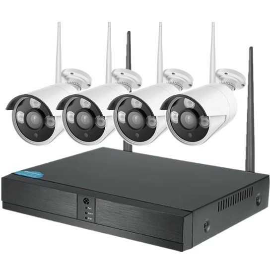 ОХРАНИТЕЛНА система -4 канална WiFi NVR + 4 IP Wireless камери