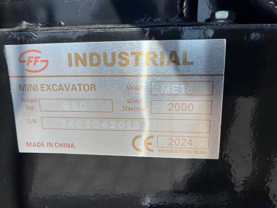 Mini excavator FF Industrial -  11 Hp , 1 Tona (Nou) + Video