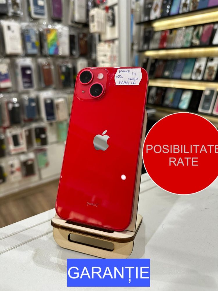 Isellstore valcea vinde: iPhone 14 -Red- 128Gb CA NOU