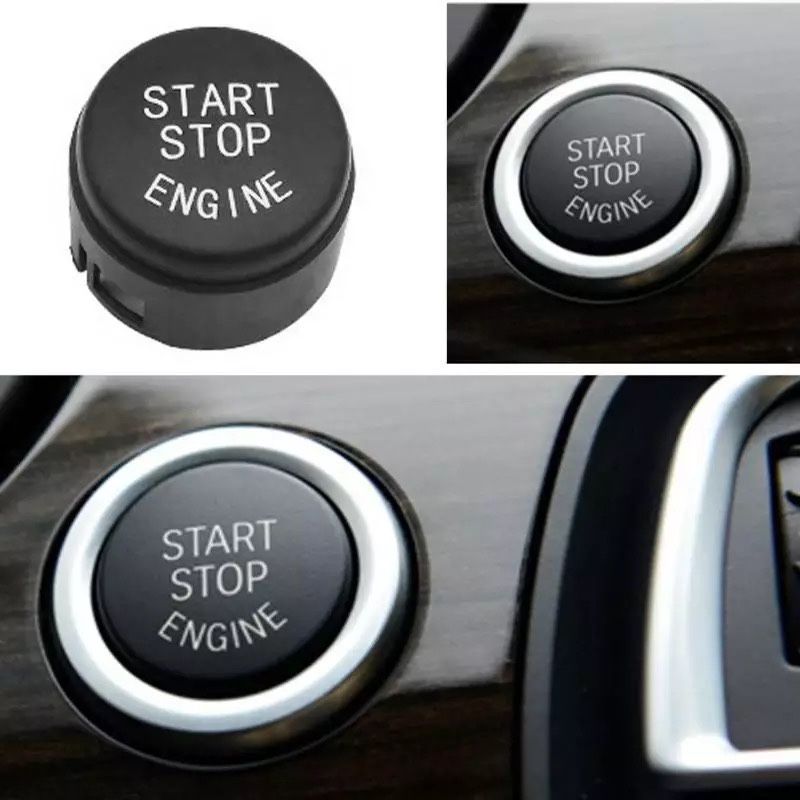 Buton capac start stop rosu negru mat Bmw Seria 5 6 7 F01 F02 F10 F11