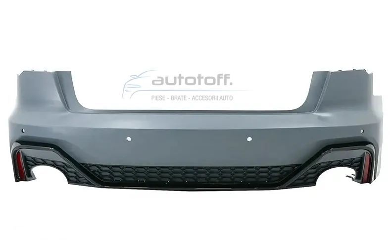 Bara Spate cu ornamente evacuare compatibil cu Audi A6 C8 4K Sedan (2018-Up) RS Design