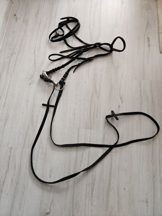 Căpăstru echitație complet cu hățuri și  zăbala inox Feeling