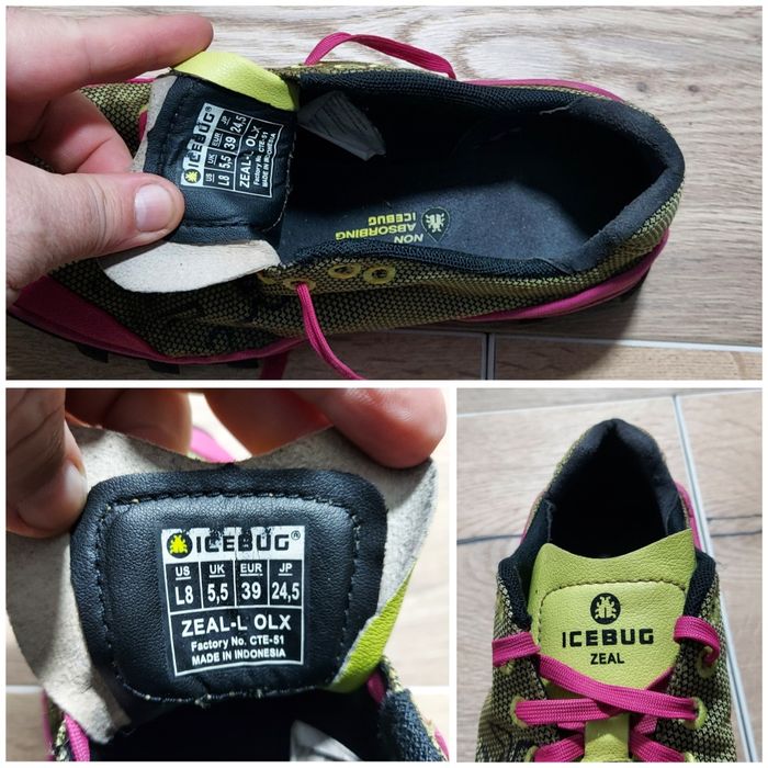 Pantofi alergare ICEBUG Zeal OLX cu crampoane carbură, nr. 39 EU