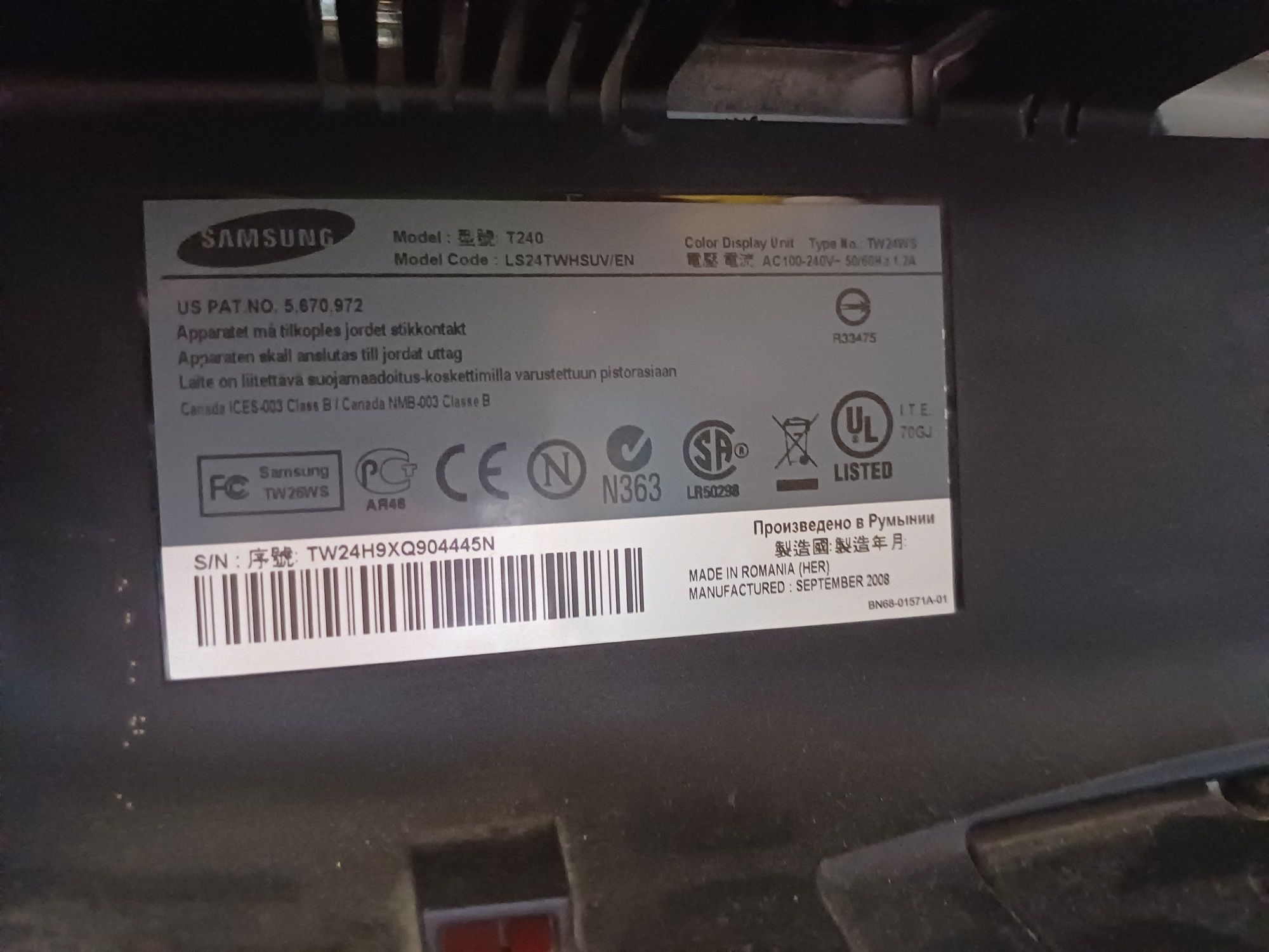 Monitor Samsung T240