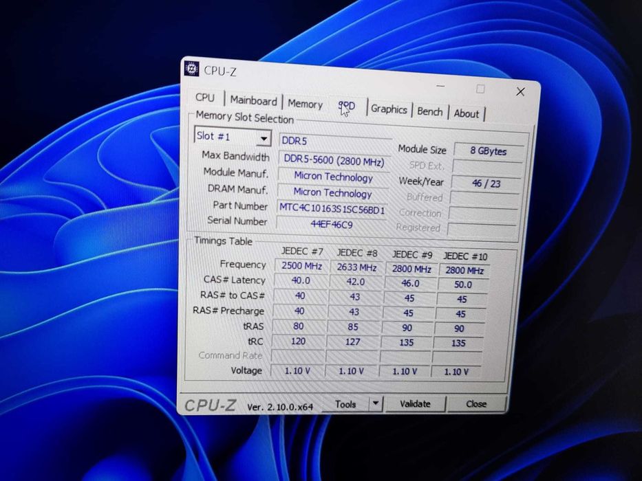 Memorie RAM Laptop 16GB (2x8GB) DDR5 5600MHz CL40 1.1V