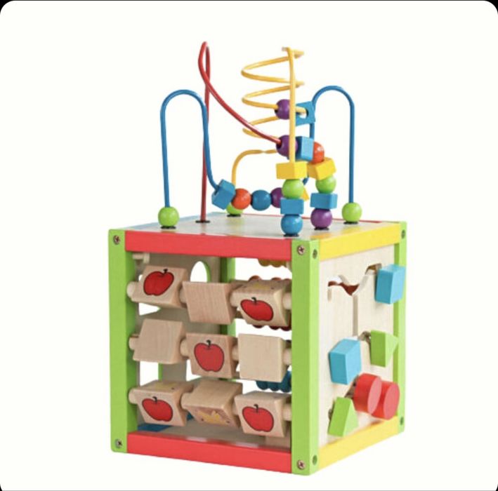 Дървен дидактически куб