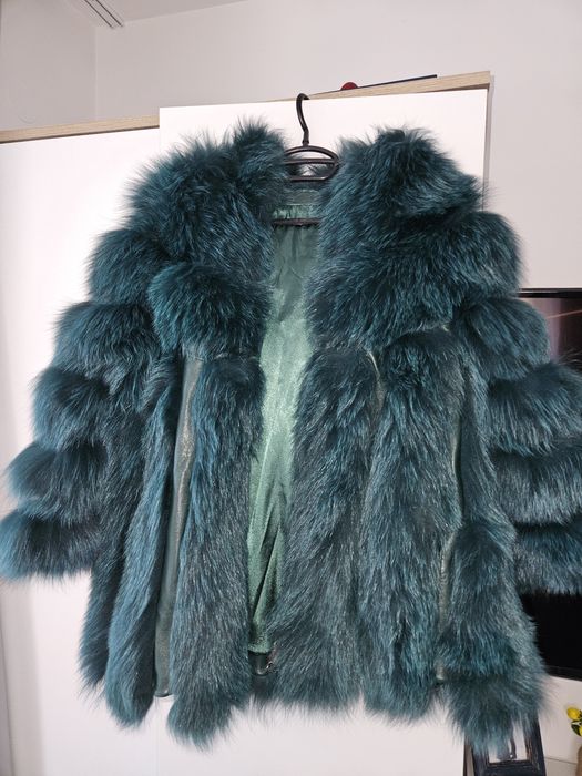 Кожено палто ГОЯ естествен косъм