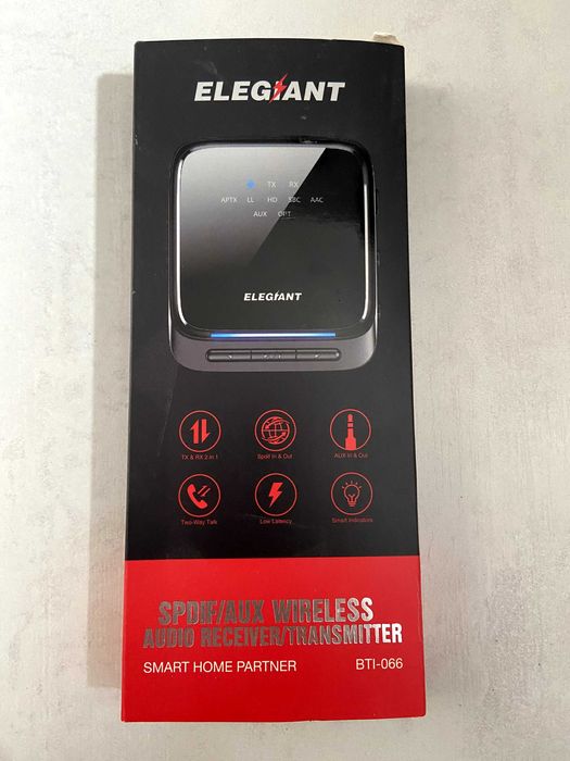 Audio receiver transmitter Elegiant BTI-066 SPDIF/Aux Wireless NOU