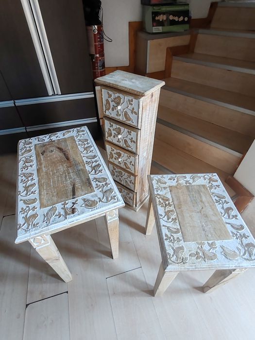 Set mobilier lemn decorat