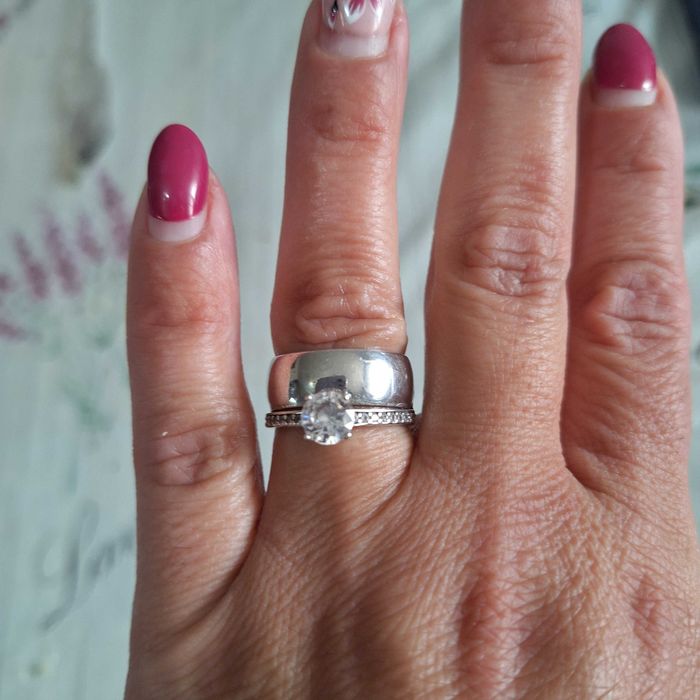 Сребърен пръстен две в едно