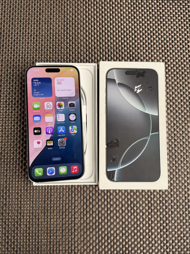 КАТО НОВ! *ЛИЗИНГ* iPhone 16 Pro Max 256Gb White Titanium / Гаранция