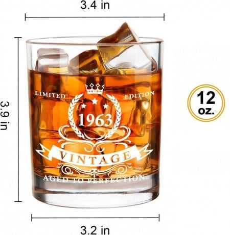 Pahar de whisky cu cutie cadou Lighten Life,  360 ml