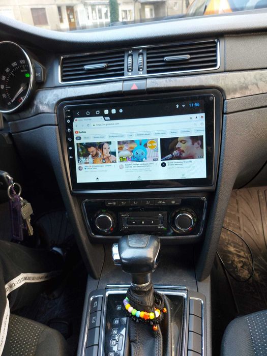 Navigatie Android Skoda Superb 2008-2015 Waze YouTube casetofon