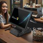 POS Сенсорные моноблоки с двумя дисплеями Windows Android для магазина