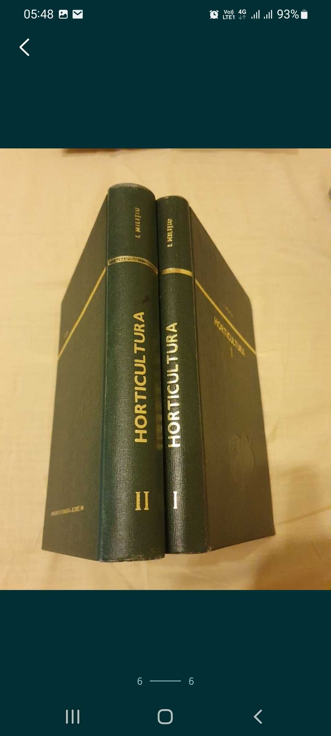 Horticultura, vol 1 și 2, I. Militiu, 1967 și 1969, stare foarte bună.
