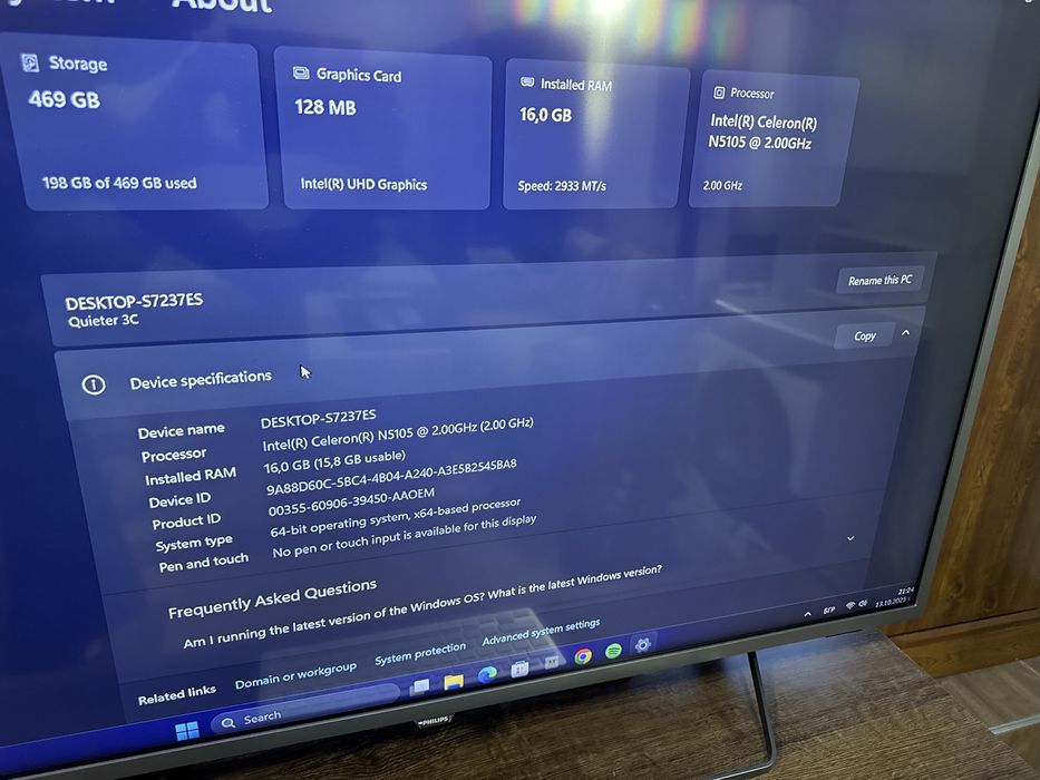 Мини PC 512 GB Чисто нов е не ползван 16GB Ram