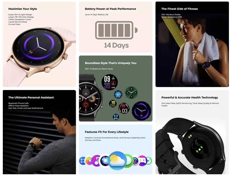 Smart watch Zeblaze Btalk 2 lite (умные часы)