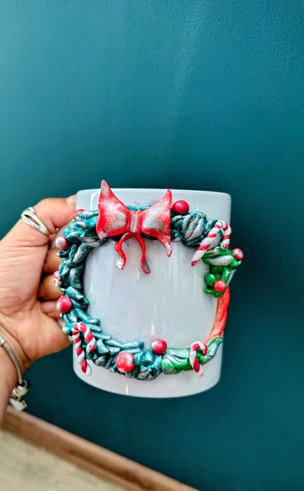 Коледна Чаша полимерна глина