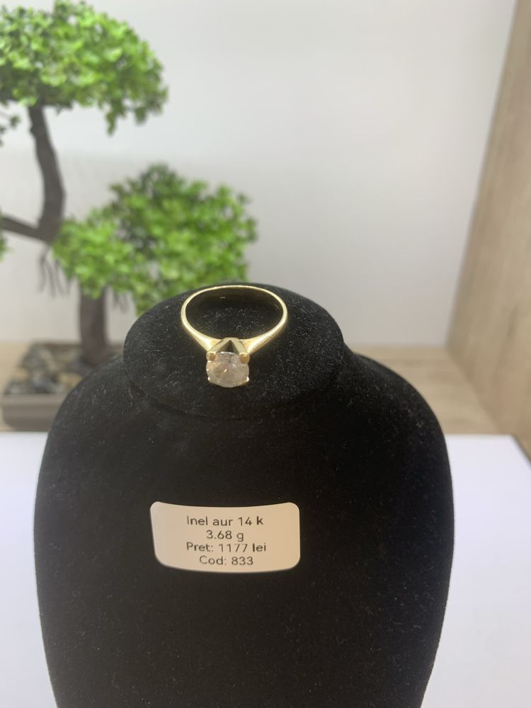 Inel aur 14 k certificat anpc