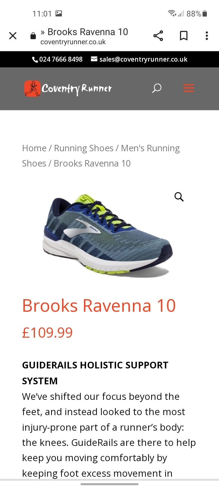 Brooks Ravenna 10 маратонки 45 номер.