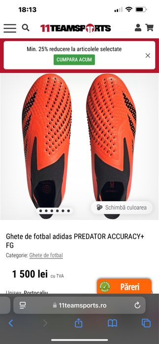 Ghete de fotbal adidas PREDATOR ACCURACY+ FG