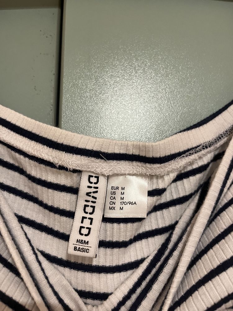 Къса блуза с паднали рамене H&M