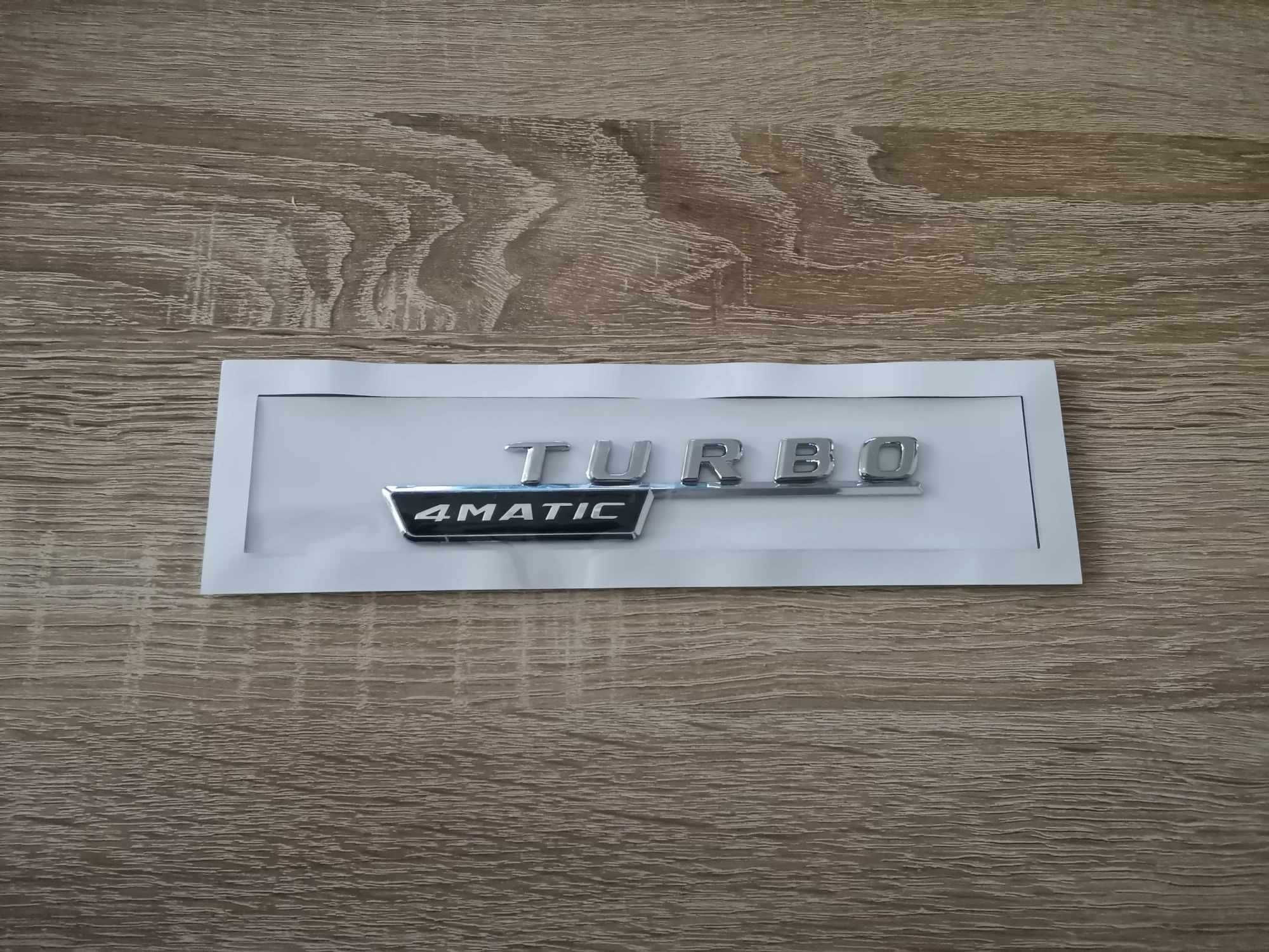 сребрист надпис Mercedes Benz Turbo 4Matic