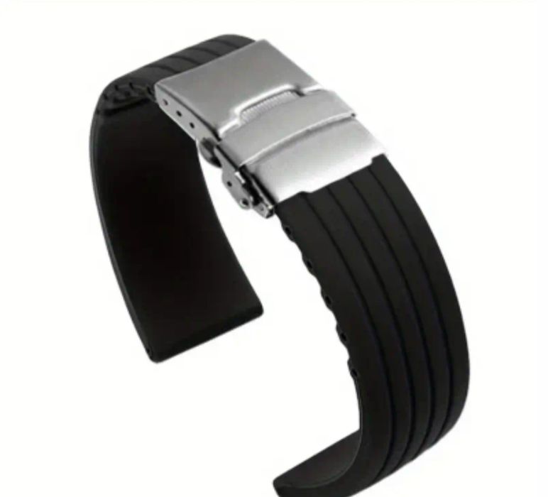 Curea ceas silicon 22 mm neagra