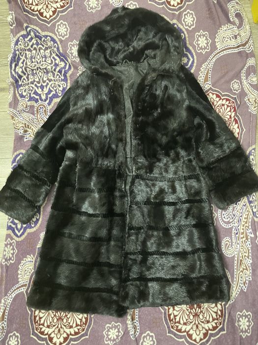 Норковая шуба черный бриллиант
