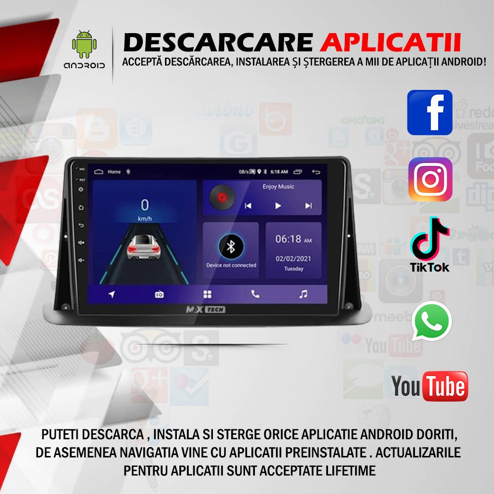 Navigatie Renault Megane 3 dedicata Android 4GB Ram Octa-Core WiFi,BT