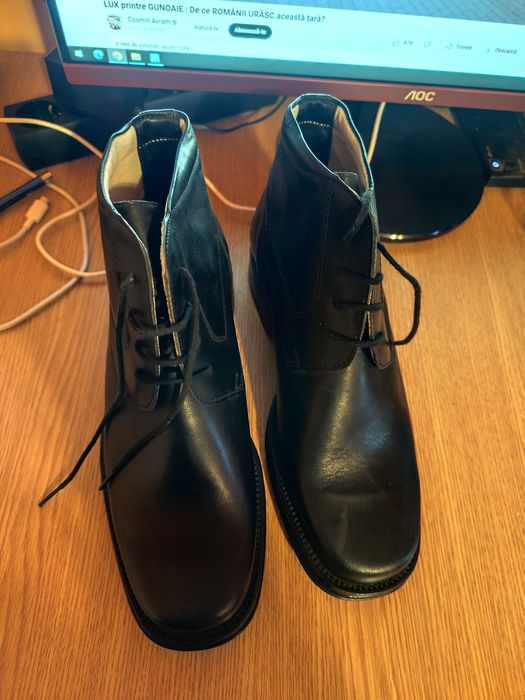 Ghete Barbati Toamna-Iarna Piele marimea 41 noi