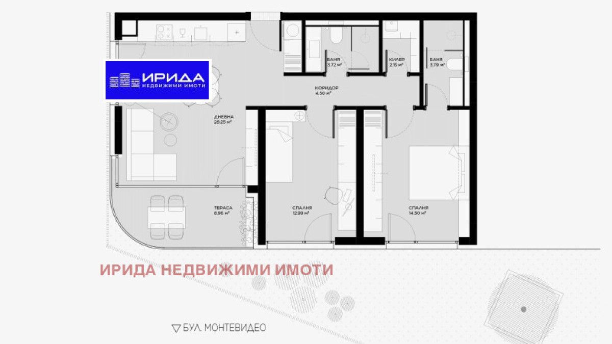 Просторен тристаен апартамент в Овча купел