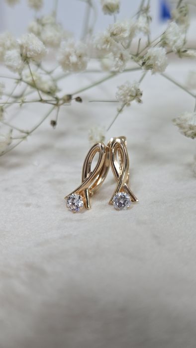 Серьги золотые ЖанТаС ломбард Астана