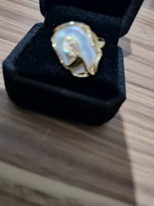 Inel perla baroca mărimea 56