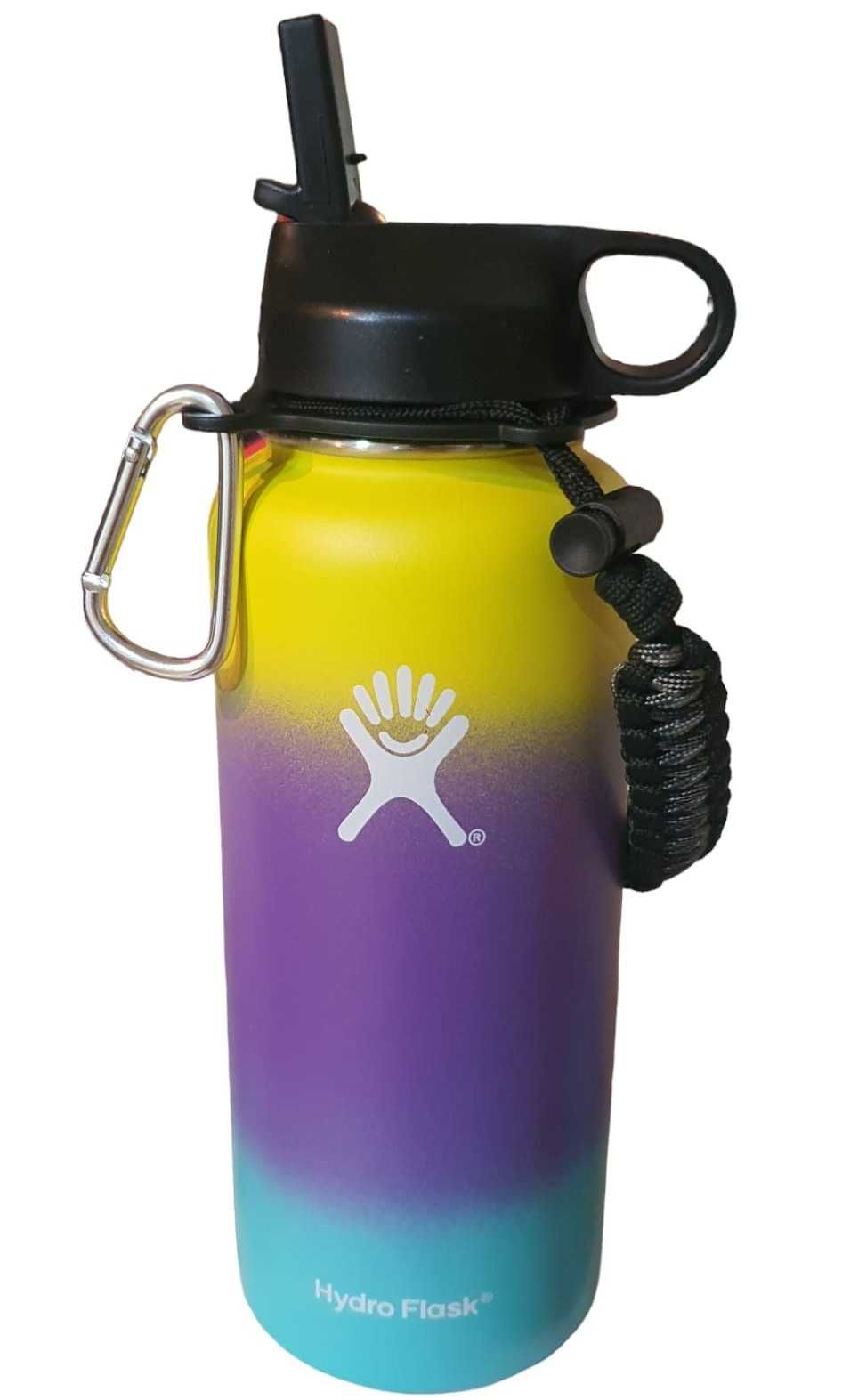 Sticlă de apă Hydro Flask, snur prindere, oțel inoxidabil, pai,946 ml