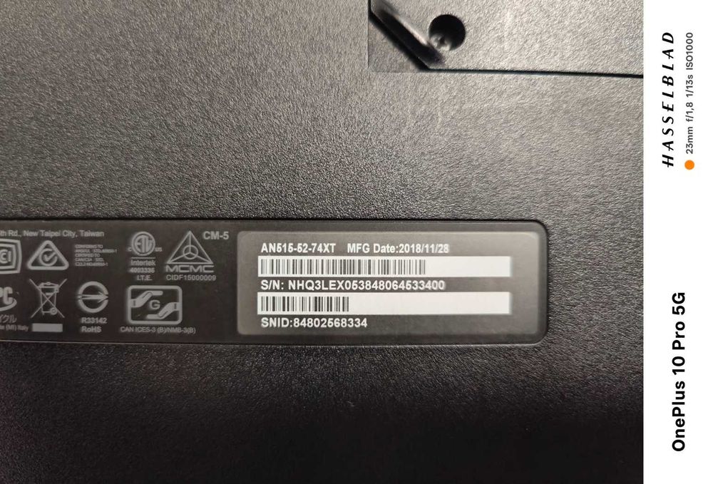 Геимърски лаптоп Acer Nitro 5 AN515-52-74XT