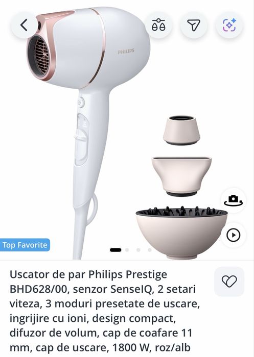 Uscator de par Philips Prestige SenseIQ