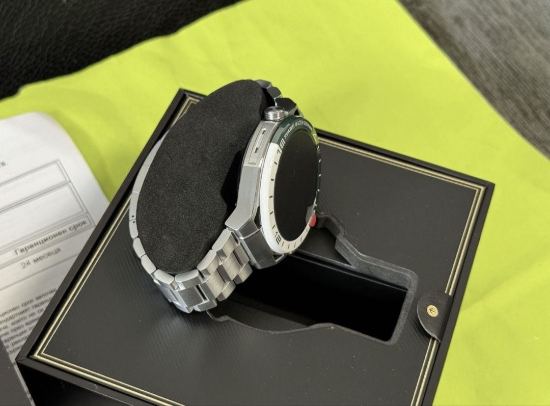 *** КАТО НОВ 48mm Huawei Watch Ultimate Гаранция Yettel 2027 Green