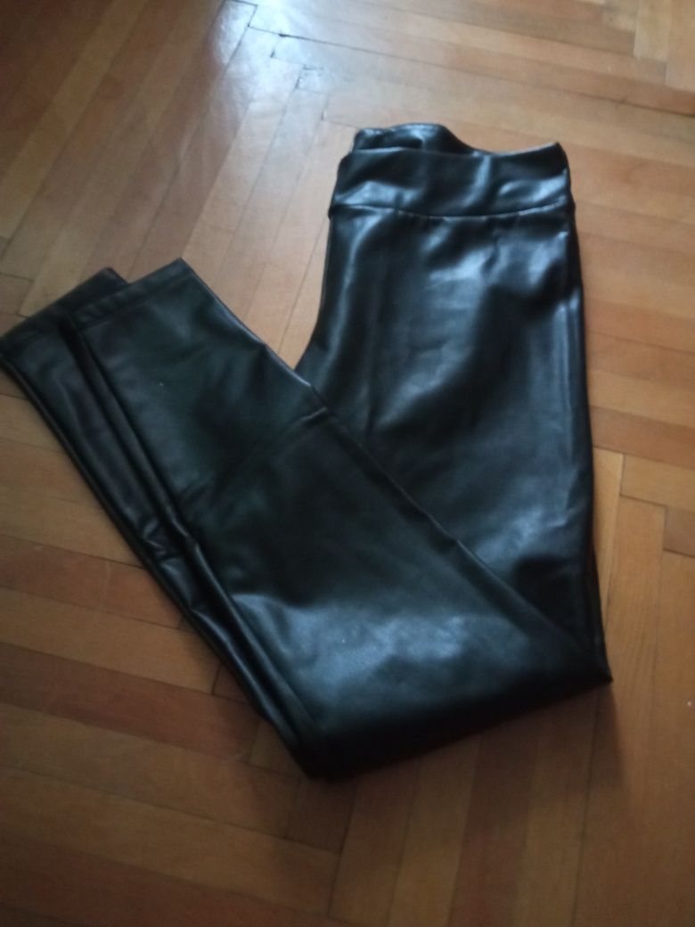 Colanti piele M negru